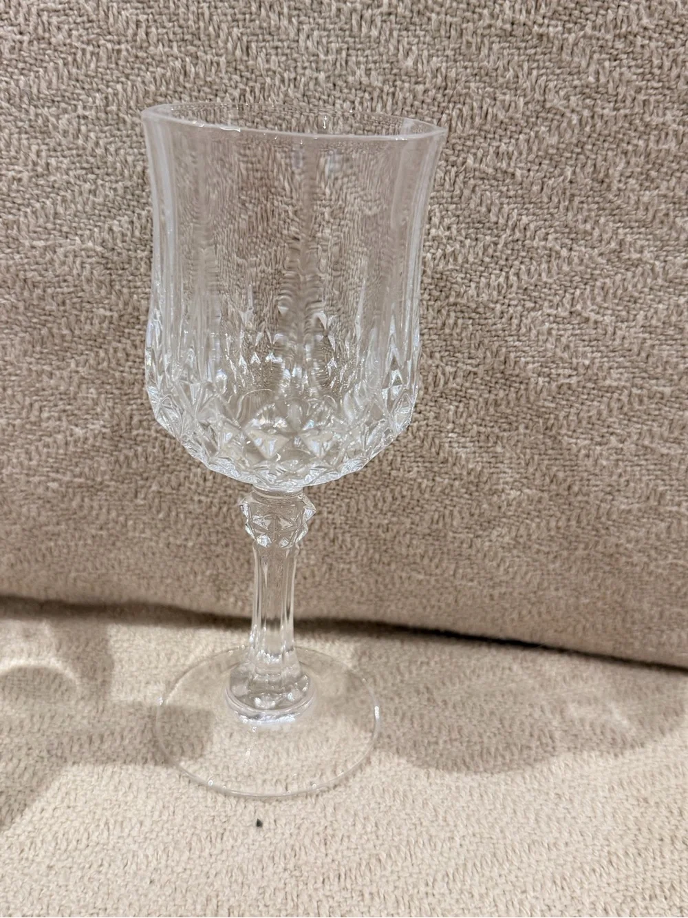 NIB 6 Cristal D'Aques Longchamp Crystal 25CL Wine Water Goblet Glass